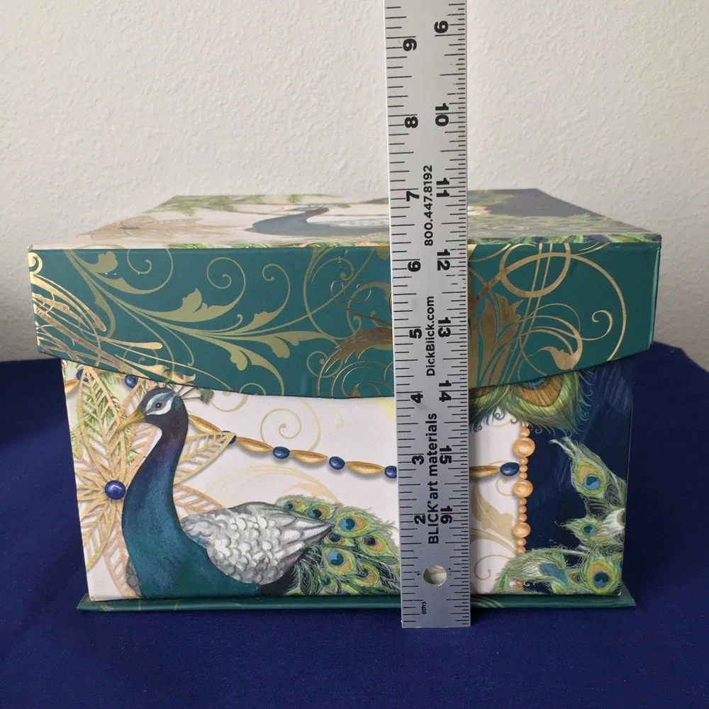 Decorative Peacock Storage Box Set